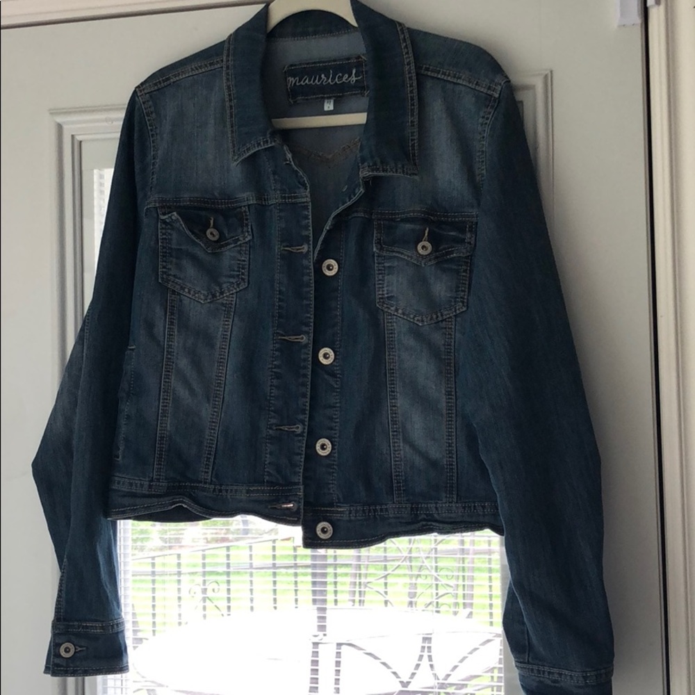 Ladies plus size denim jacket